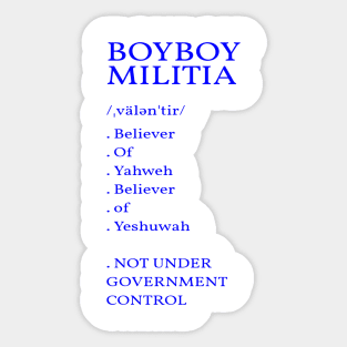 Boyboy Militia Dictionary collection (blue) Sticker